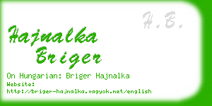 hajnalka briger business card